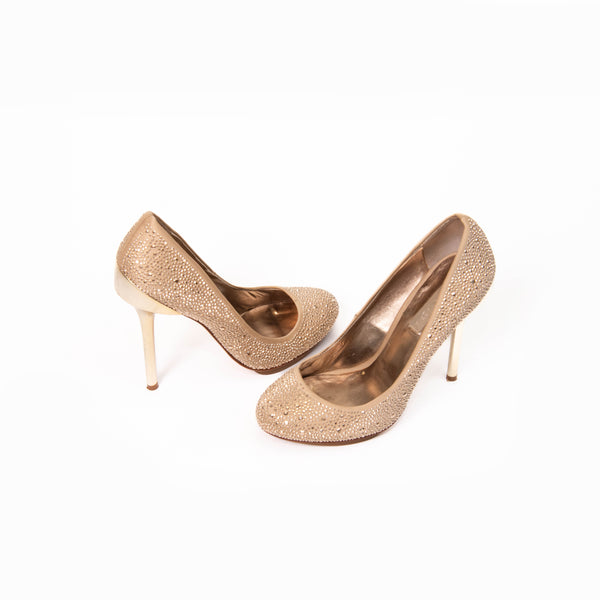 BCBGMaxAzria Rose triple Gold Stilletto