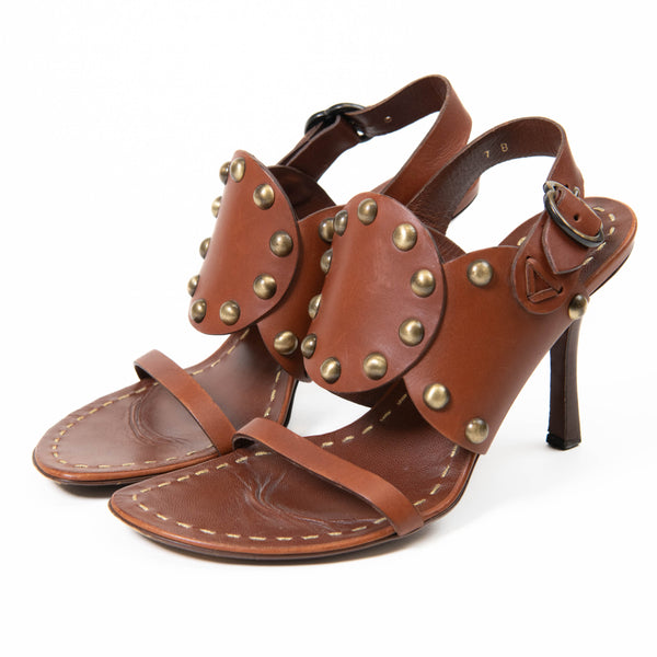 CELINE KITTEN TRIOMPHE STRAP PUMP IN SEQUINS & CALFSKIN
