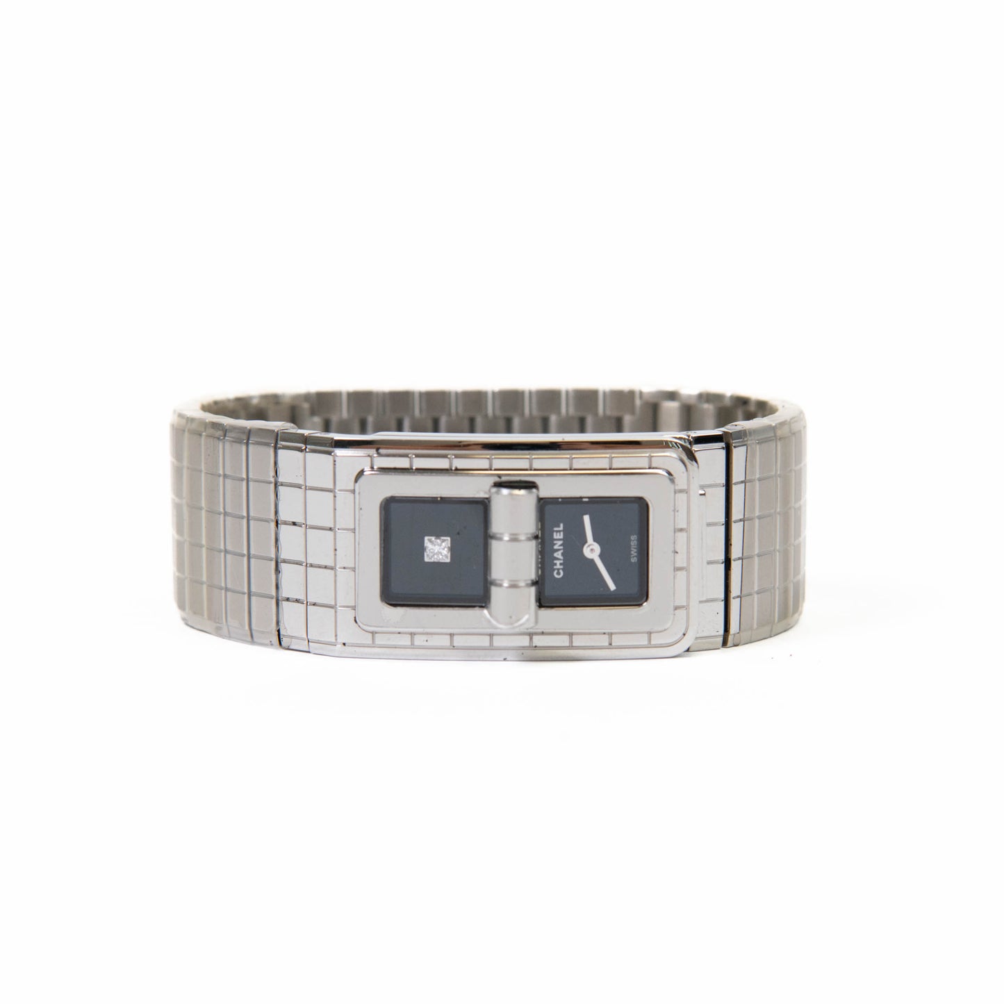 Chanel Stainless Steel and Diamond 21mm Code Coco Quartz Watch