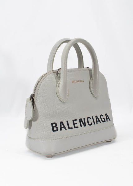 Balenciaga White Leather Ville XXS Dome Top Handle Handbag TEST – On Que  Style