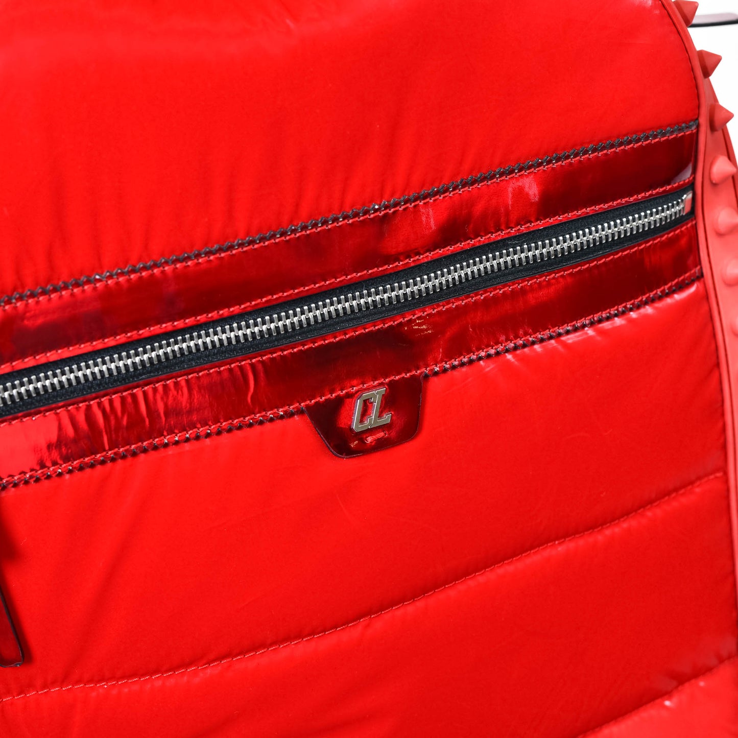 Christian Louboutin Red Nylon Backparis Backpack