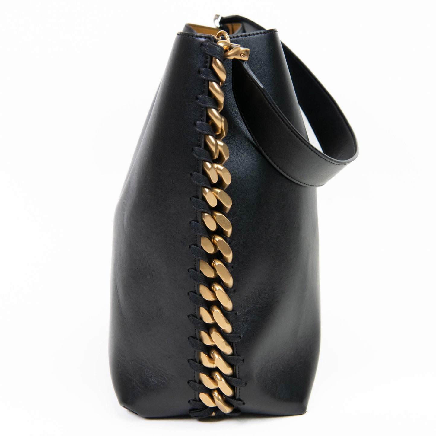 Stella McCartney Black Vegan Leather Frayme Hobo Bag