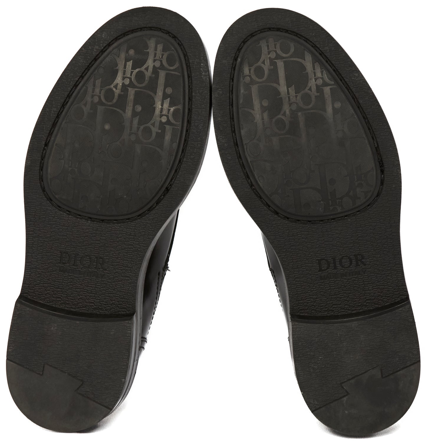 Men's Dior Metallic Silver Leather Loafers Size 40