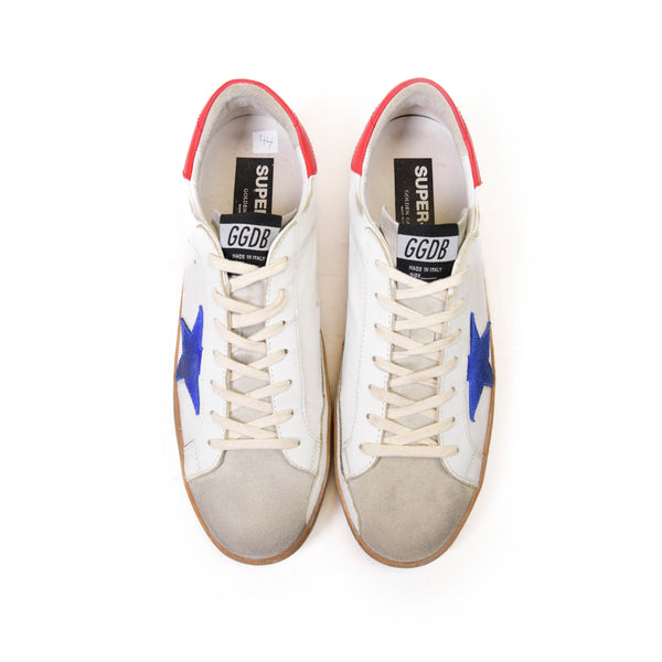 Men's Golden Goose Superstar White Leather Sneakers Size 44