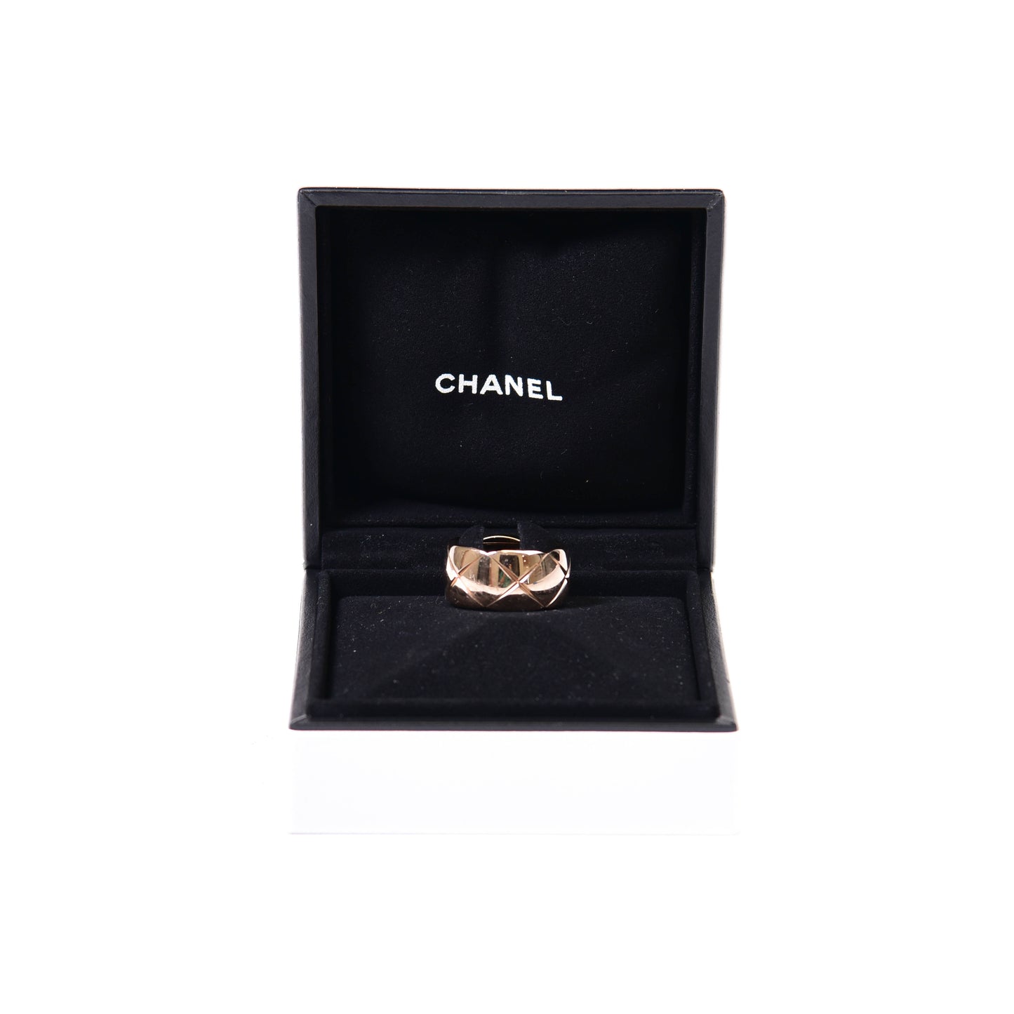 Chanel 18K Rose Gold Coco Crush Ring Large Version Size 7