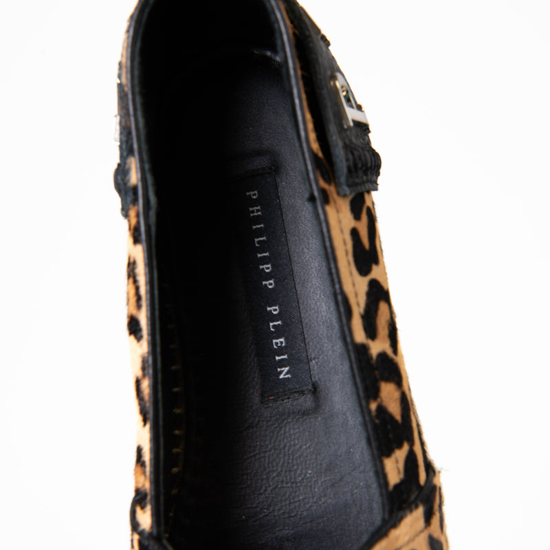 Philipp Plein Leopard Print Slip on Espadrilles Size 38