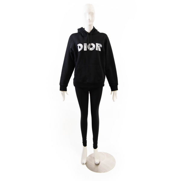 DIOR SS20 Daniel Arsham 2020 Eroded Logo Cotton Hoodie Size
