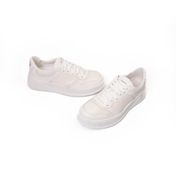 Gucci White Leather Sneakers Size 39