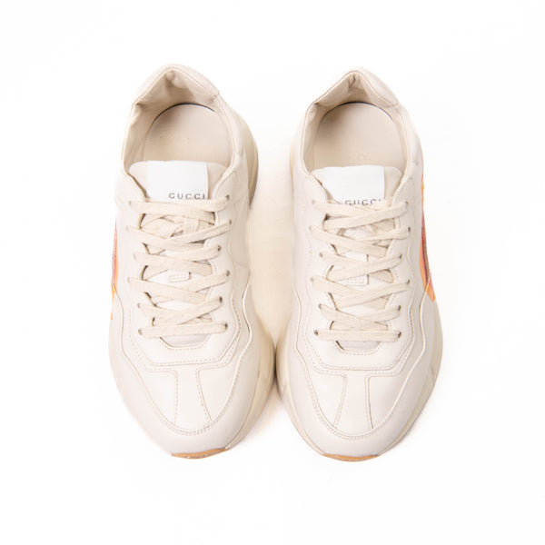 Gucci Cream Leather Sneakers Size 36.5