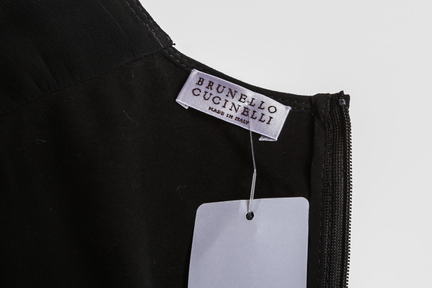 Brunello Cucinelli Black Leather Belted Sleeveless Dress Size Small