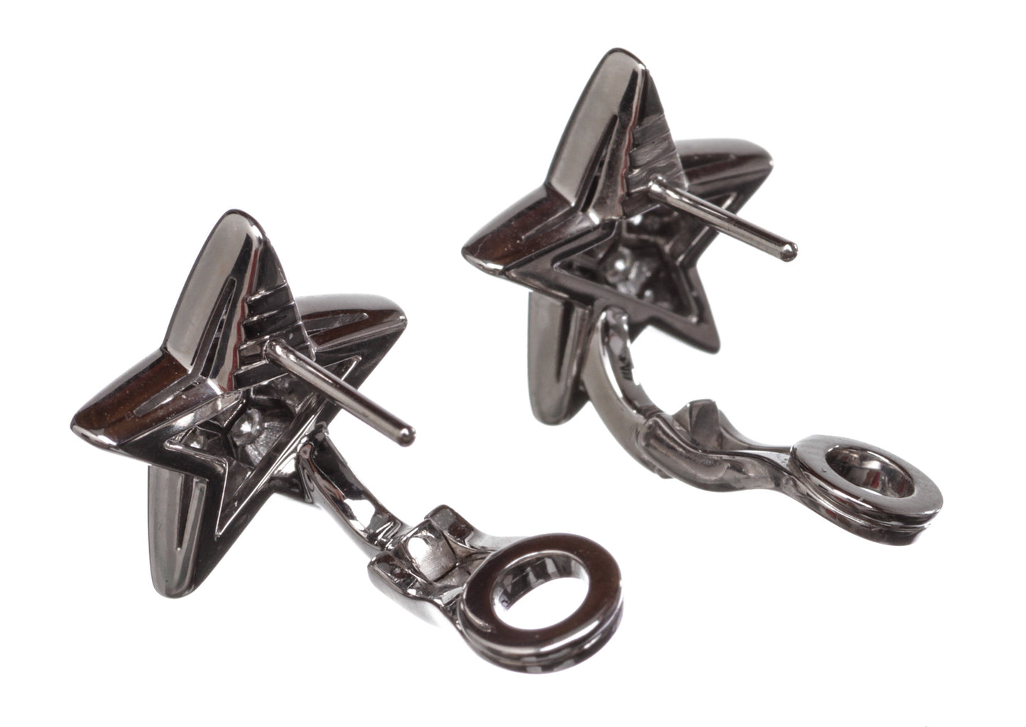 Chanel 18K White Gold and Diamond Comete Earrings