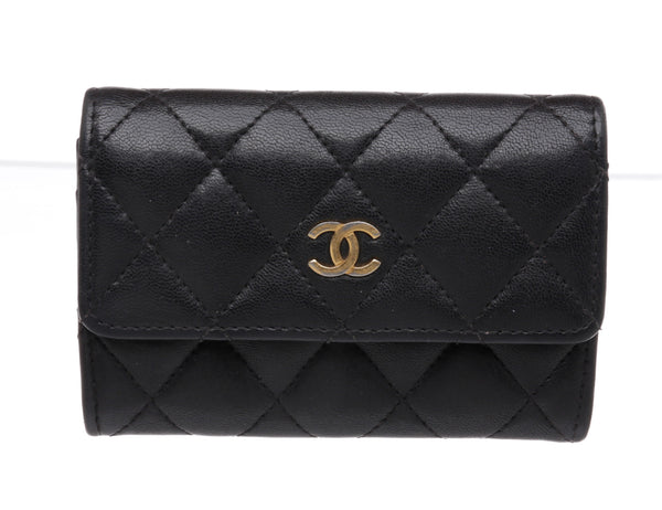 Chanel black leather wallet Outlet