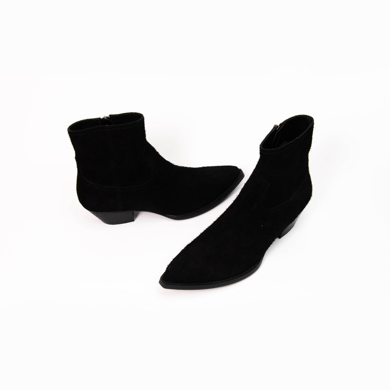 Saint Laurent Black Suede Men's Boots Size 45
