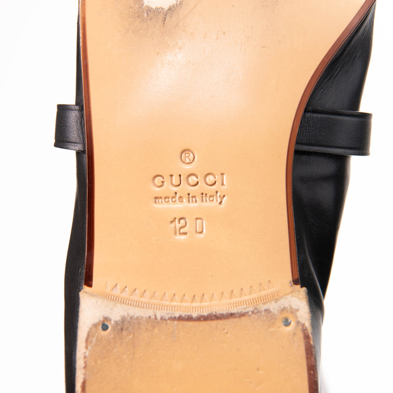 Gucci Black Leather Horsebit Men's Boots Size 12