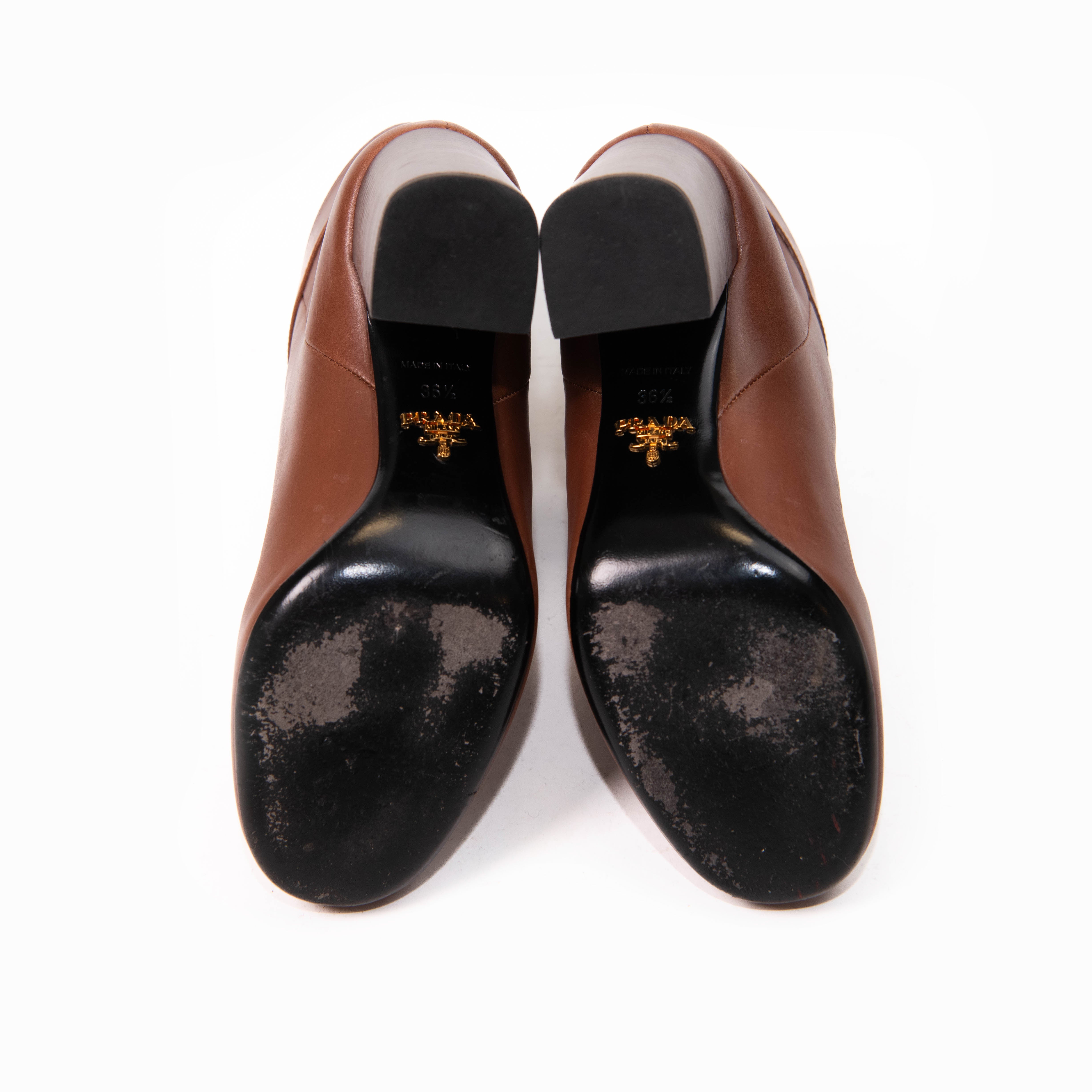 PRADA レザーブーティー36 ブラック Brixxen レザー ブーティー | PRADA