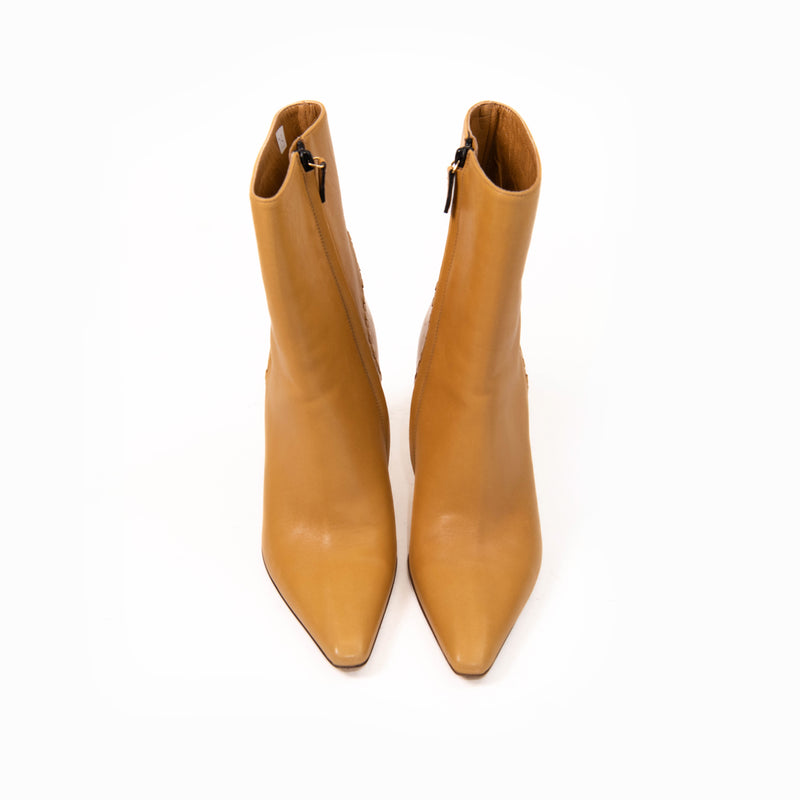 Gucci Camel Smooth Leather Ankle Boots Size 7.5