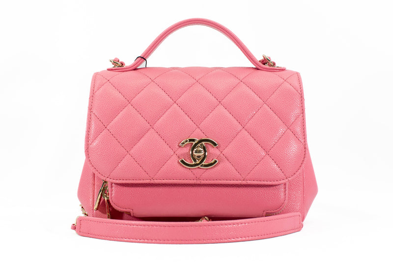 Chanel Pink Caviar Quilted Leather Small Business Affinity Flap