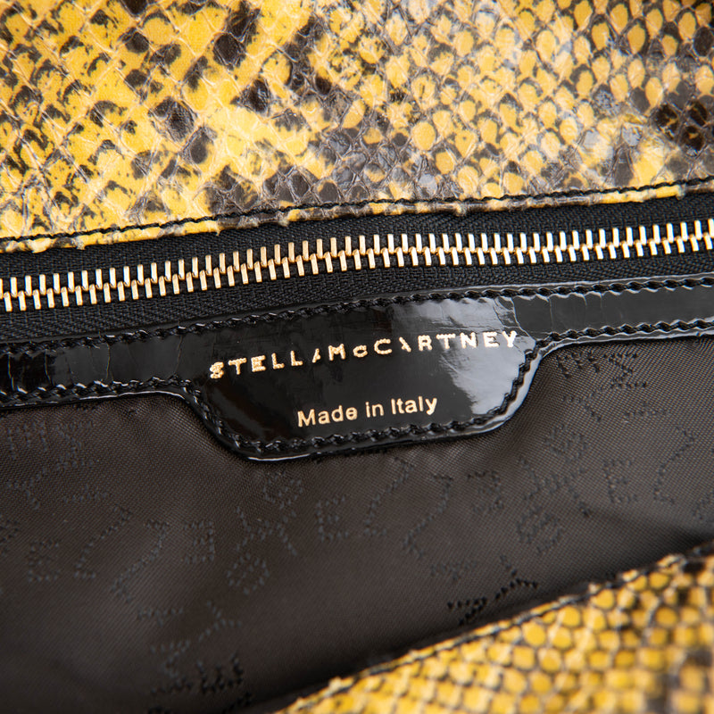 Stella McCartney Yellow & Black Eco Python Falabella Fold Over Tote