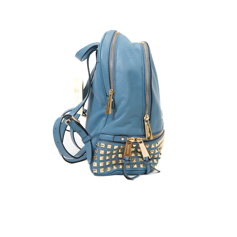 Michael kors blue studded backpack Clearance