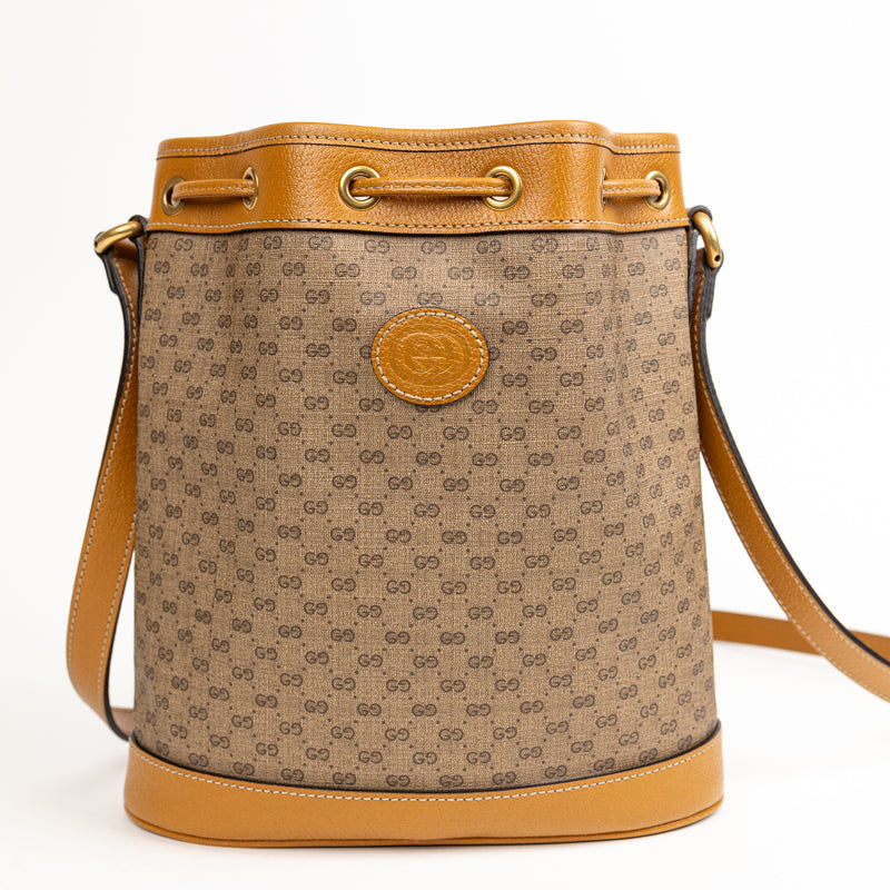 Gucci Disney x GG Tan Brown Mickey Mouse Bucket Bag