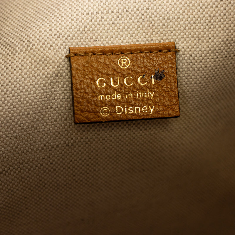Gucci Disney x GG Tan Brown Mickey Mouse Bucket Bag