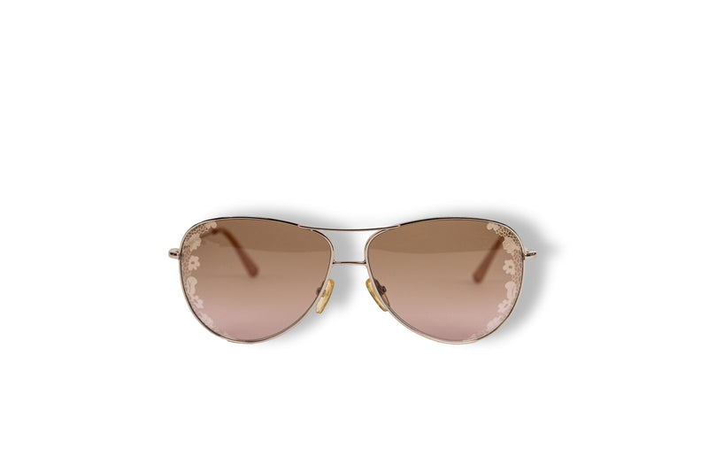 Valentino V101S Lace Brown Aviator Sunglasses
