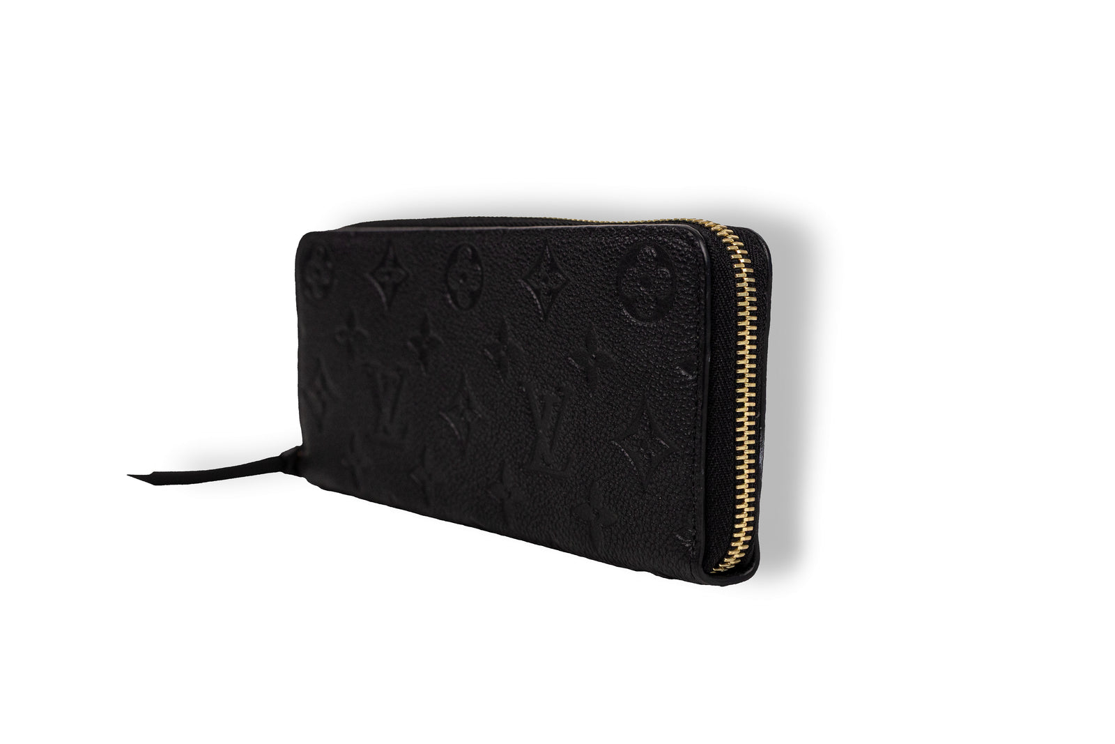 Louis Vuitton Black Clemence Zip Empreinte Leather Wallet GHW – On