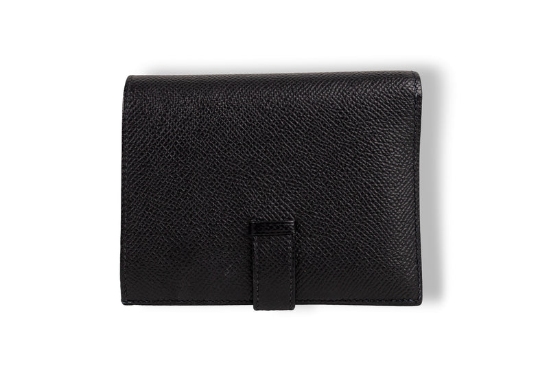Hermès Black Béarn Wallet GHW