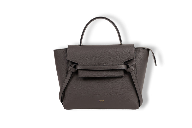 Celine Dark Gray Micro Belt Bag GHW