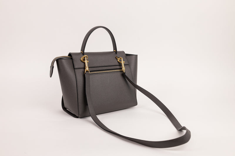 Celine Dark Gray Micro Belt Bag GHW