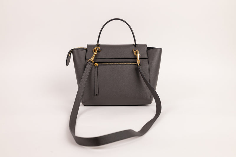 Celine Dark Gray Micro Belt Bag GHW