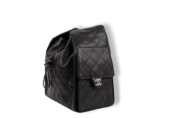 Chanel Black Caviar 26C 30CM Shoulder Bag with Silver Hardware