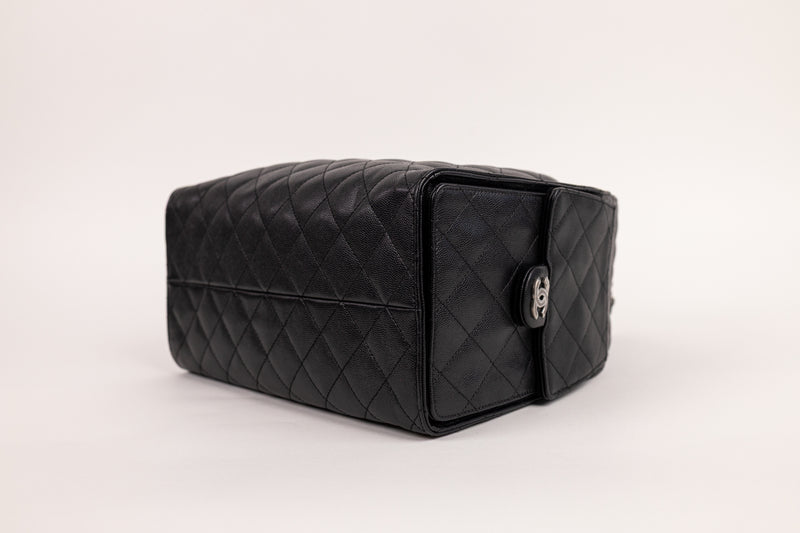 Chanel Black Caviar 26C 30CM Shoulder Bag with Silver Hardware