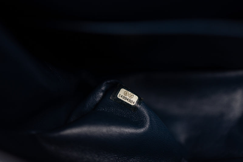 Chanel Dark Blue Patent Reissue 225 Flap Bag with Silver Hardware