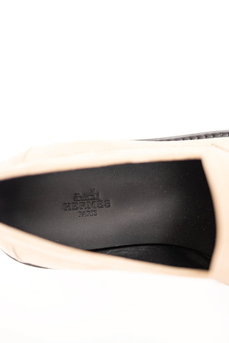 Hermès Tan Suede Kelly Lug Loafers Size 38