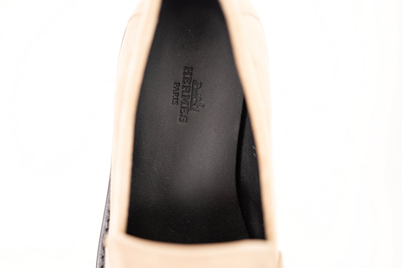 Hermès Tan Suede Kelly Lug Loafers Size 38