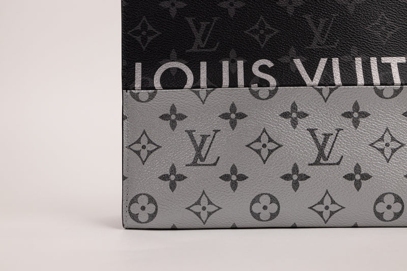Louis Vuitton Black Gray Silver Monogram Pochette Voyage