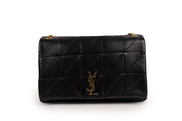 Saint Laurent Black Leather Jaime Bag Gold Hardware