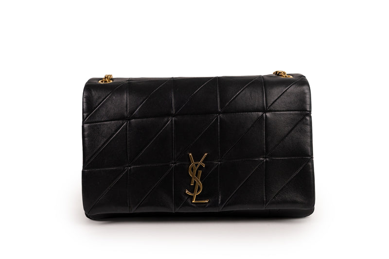 Saint Laurent Black Leather Jaime Bag Gold Hardware