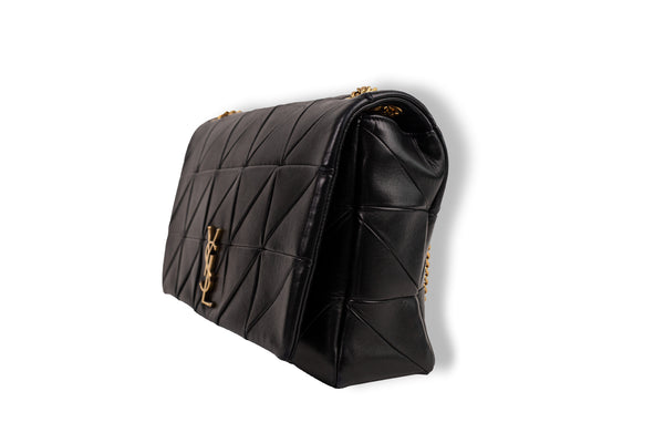 Saint Laurent Black Leather Jaime Bag Gold Hardware