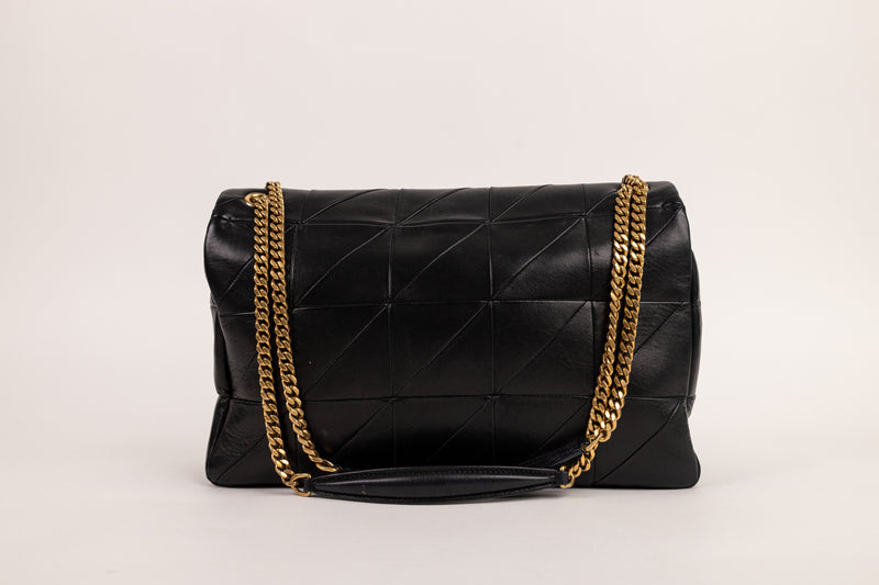 Saint Laurent Black Leather Jaime Bag Gold Hardware