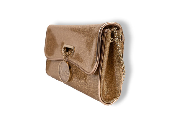 Christian Louboutin Gold Metallic Riviera Clutch