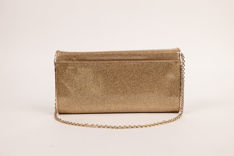 Christian Louboutin Gold Metallic Riviera Clutch
