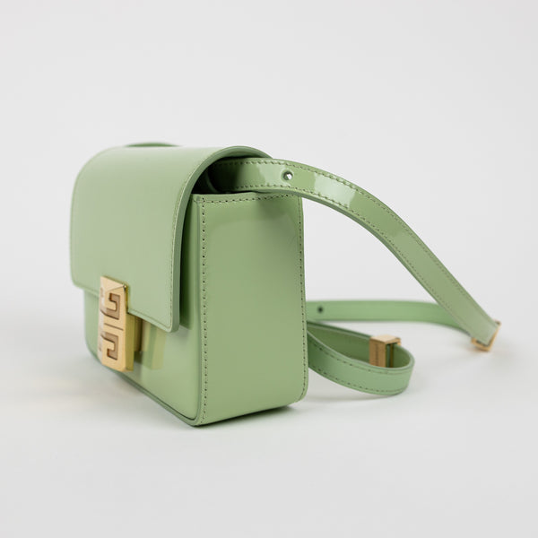 Givenchy Green Patent Solid 4G Crossbody Mini Bag