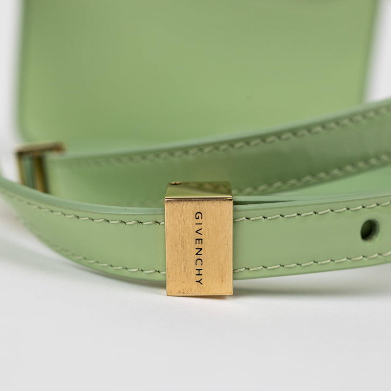Givenchy Green Patent Solid 4G Crossbody Mini Bag
