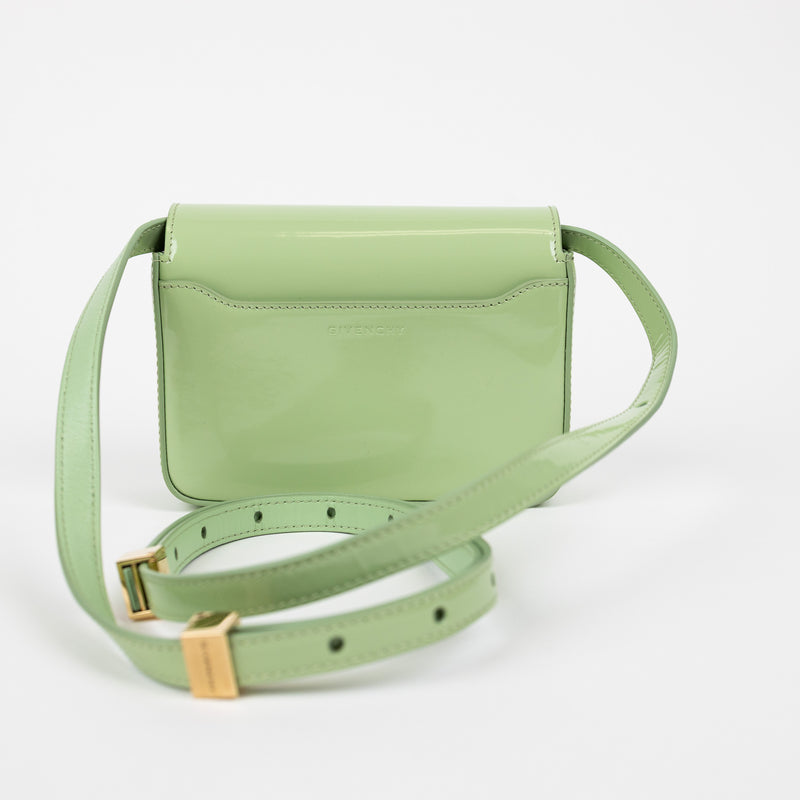 Givenchy Green Patent Solid 4G Crossbody Mini Bag