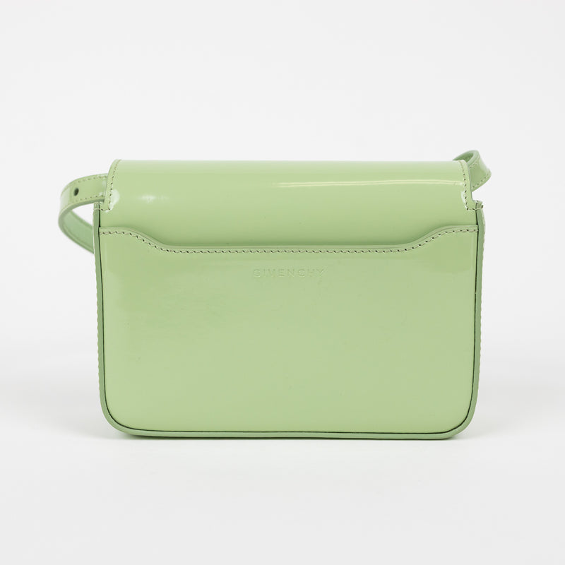 Givenchy Green Patent Solid 4G Crossbody Mini Bag
