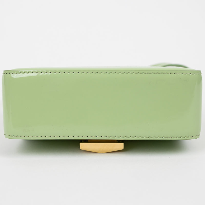 Givenchy Green Patent Solid 4G Crossbody Mini Bag