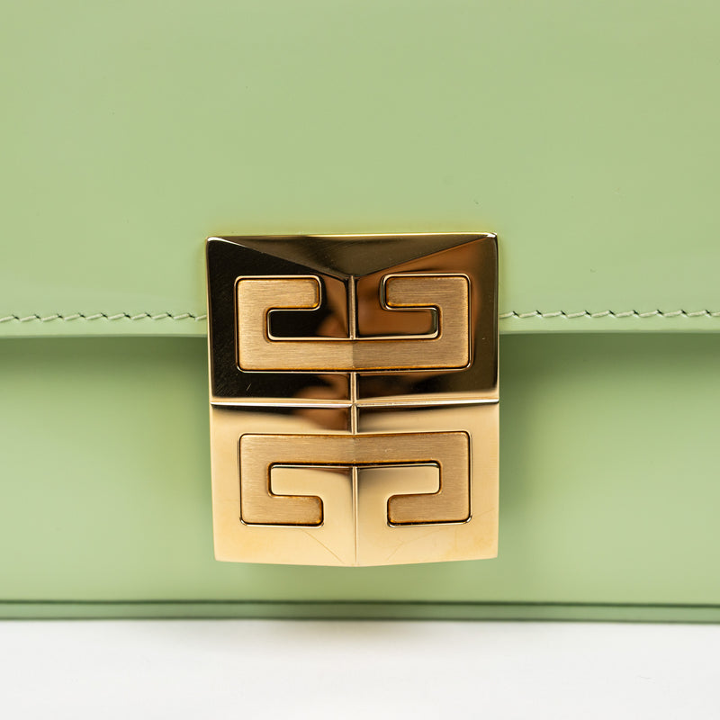 Givenchy Green Patent Solid 4G Crossbody Mini Bag
