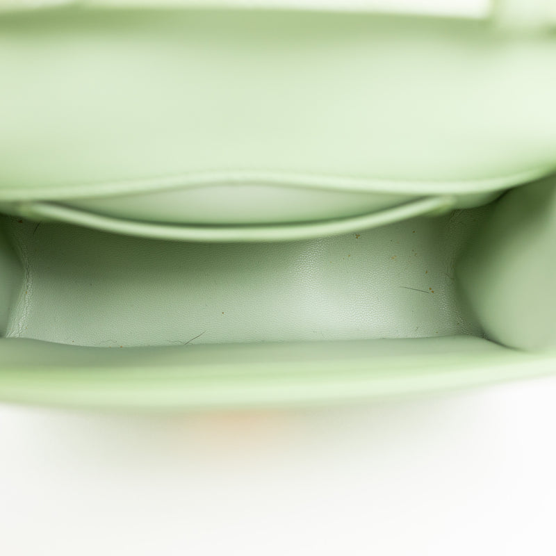 Givenchy Green Patent Solid 4G Crossbody Mini Bag